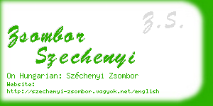 zsombor szechenyi business card