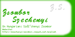 zsombor szechenyi business card